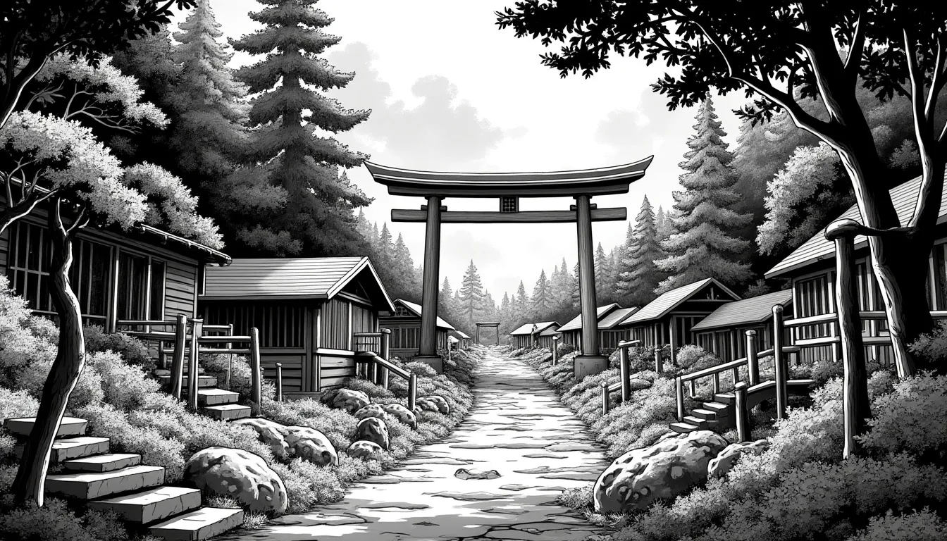 Une planche de manga encrée, avec des trames posées sur les décors et les ombres.
