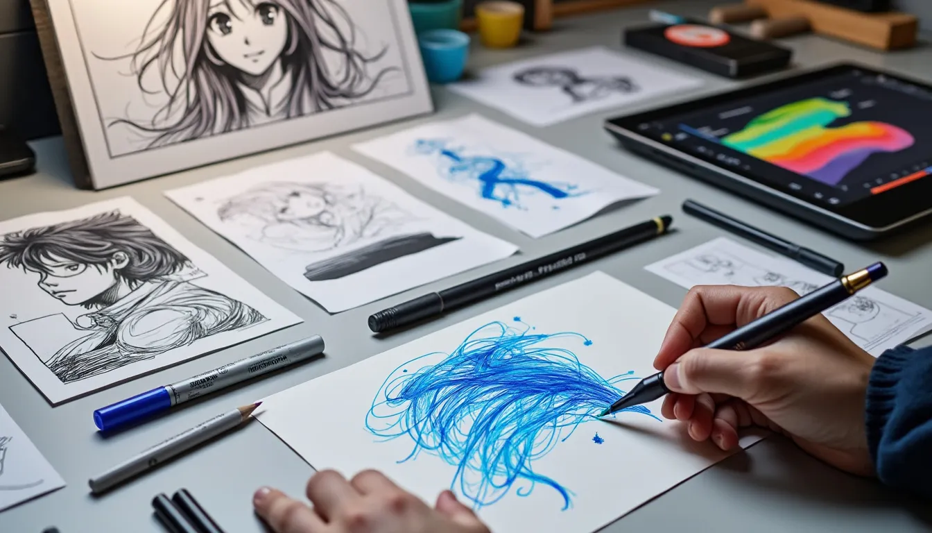 découvrez les techniques essentielles de l'encrage et des finitions pour dessiner votre propre manga. apprenez les secrets des artistes et améliorez vos compétences pour donner vie à vos personnages et à vos histoires.