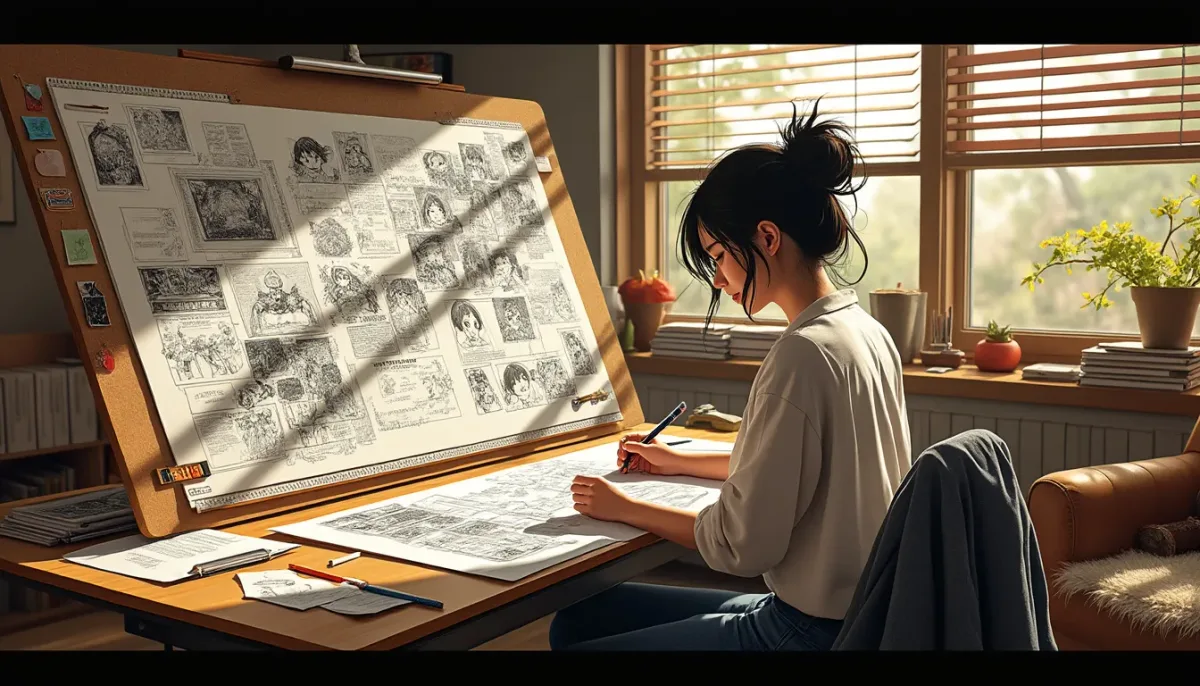 Mise en page d’un manga : planches, cases et sens de lecture