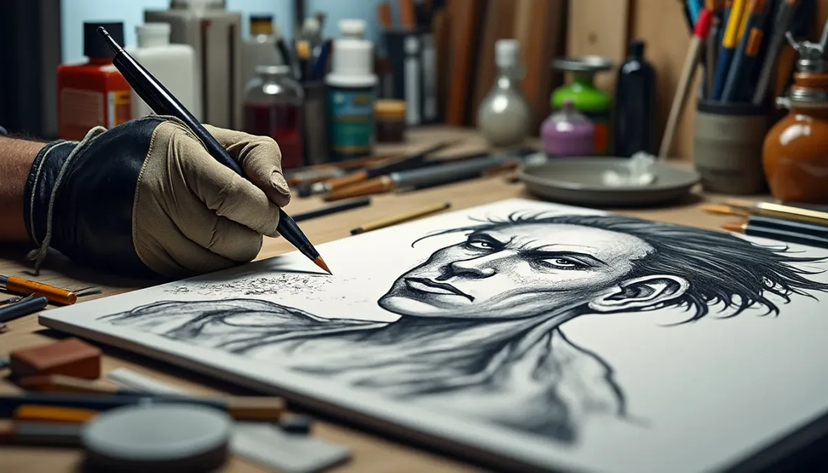 Encrer un manga : plumes, pinceaux, trames et finitions