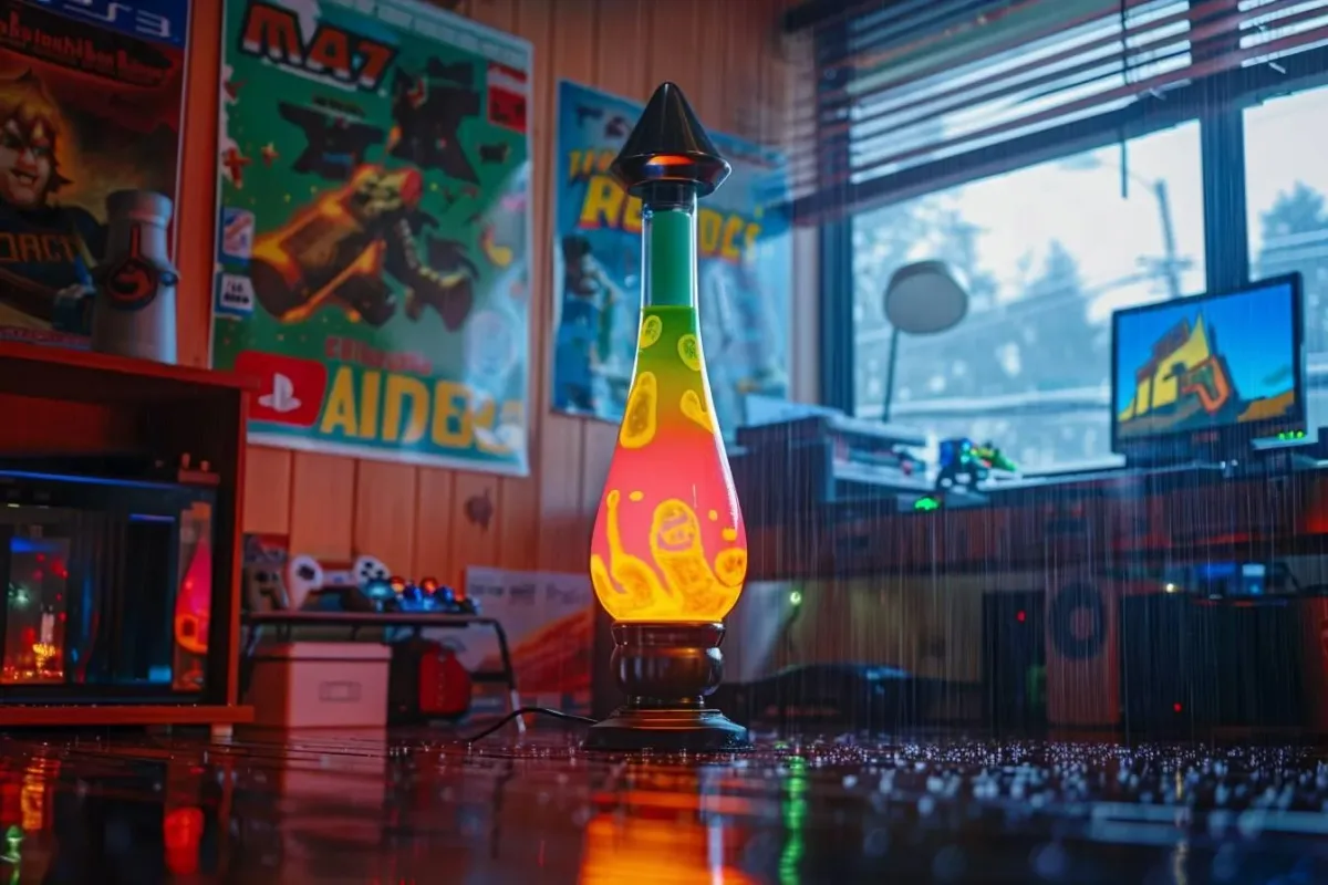 Lampe à lave PlayStation : une ambiance gaming rétro au salon